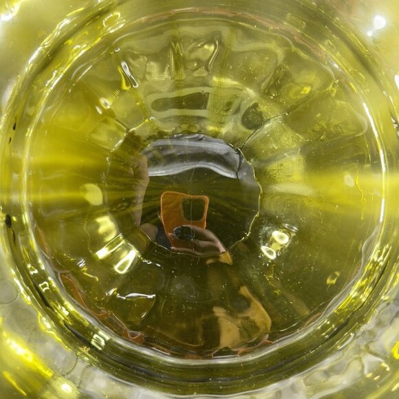 Vintage Empoli Italian Glass Large Bowl Dish Centerpiece Hand Blown Green Italy - Picture 10 of 15